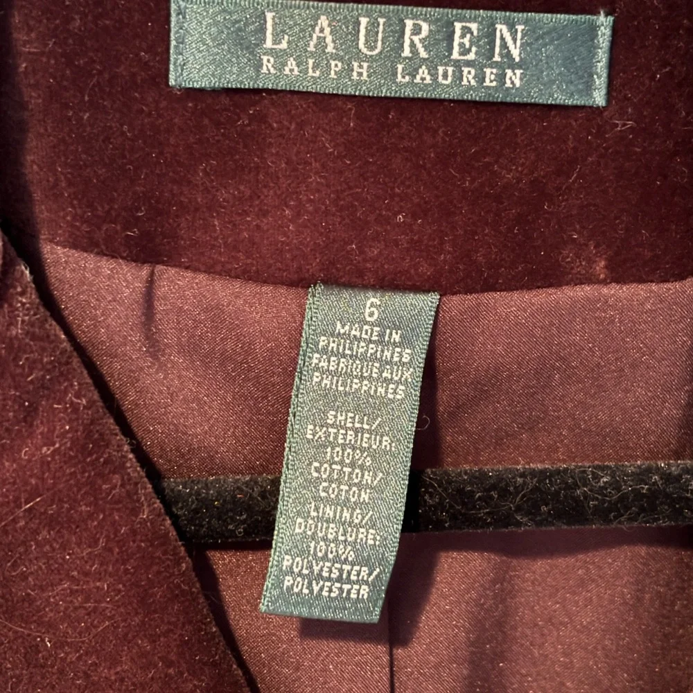Lauren Ralph Lauren Chocolate Brown Velvet Blazer - Picture 15 of 15
